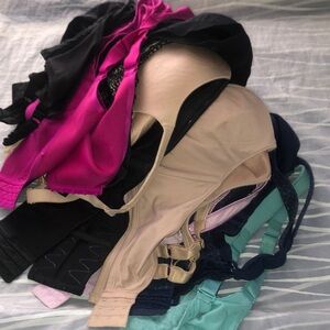 BUNDLED SALE
15-Women DDD Cup Bundled Bras: black-green-beige-pink (Reduced)